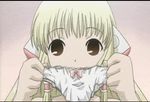  animated animated_gif blond_hair blonde_hair chii chobits gif lowres panties underwear 