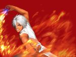  copyright_request fire idnar male_focus red_eyes solo tan white_hair 