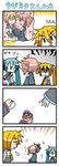  3girls 4koma :3 =_= akita_neru angry aqua_hair arms_up blush chibi chibi_miku comic crossover drill_hair hatsune_miku heart imagining kaito kasane_teto long_hair minami_(colorful_palette) multiple_girls one_eye_closed silent_comic triangle_mouth twin_drills twintails utau vocaloid |_| 