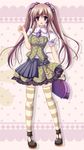  bag brown_hair copyright_request dress frills hinata_momo long_hair non-web_source purple_eyes solo thighhighs twintails 