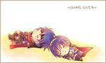  artist_request blue_hair cape chibi closed_eyes fire_emblem fire_emblem:_monshou_no_nazo fire_emblem:_souen_no_kiseki gloves hairband headband ike lowres male_focus marth multiple_boys sleeping super_smash_bros. tiara 