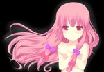  bad_id bad_pixiv_id banned_artist bow covering long_hair nude patchouli_knowledge pink_bow ribbon shiraki_ai solo touhou 
