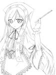  food frills greyscale monochrome pocky rozen_maiden solo suiseiseki takami_ryou 