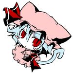  angeltype animal_ears blush cat_ears cat_tail chibi hat lowres remilia_scarlet ribbon short_hair solo tail touhou wings 