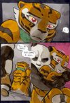  anthro bear better_late_than_never collar comic daigaijin dialog dialogue english_text feline female kung_fu_panda male mammal master_tigress panda po red_eyes text tiger 