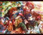  blue_eyes blue_hair blush boots brown_hair christmas christmas_tree flower gift hair_ornament hakuryuu_(inazuma_eleven) hisate inazuma_eleven_(series) inazuma_eleven_go kageyama_hikaru kariya_masaki letterboxed male_focus matsukaze_tenma multiple_boys nishizono_shinsuke open_mouth purple_hair scarf shuu_(inazuma_eleven) sitting tsurugi_kyousuke yellow_eyes 