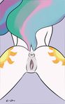  butt clopper-dude equine female friendship_is_magic horse mammal my_little_pony nude pony presenting presenting_hindquarters princess_celestia_(mlp) pussy solo 