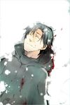  bad_id bad_pixiv_id black_hair blood fate/zero fate_(series) highres hood hoodie kimura_shiki male_focus matou_kariya smile solo 