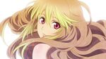  bare_shoulders blonde_hair long_hair looking_at_viewer looking_back milla_maxwell pochi-a red_eyes smile solo tales_of_(series) tales_of_xillia tales_of_xillia_2 white_background 