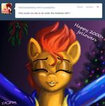  cute equine eyes_closed female friendship_is_magic hair holidays horse kissing mammal mistletoe my_little_pony pegasus pluckyninja pony spitfire_(mlp) timber_(artist) tree two_tone_hair wings wonderbolts_(mlp) 