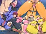  5girls 6+boys anal belt blonde_hair blue_hair blush bodysuit breasts brown_hair censored collage crotchless crotchless_clothes earrings eyes_closed fellatio from_behind glasses grey_hair group_sex harada_makoto highres jewelry large_breasts legs_up long_hair misaki_yuria mori_yuki multiple_boys multiple_girls niimi_kaoru open_mouth oral orgy penis pink_doragon pussy red_eyes sex short_hair sweat twintails uchuu_senkan_yamato uchuu_senkan_yamato_2199 vaginal white_hair x-ray yamamoto_akira 