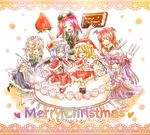  :d ;) ^_^ bat_wings blonde_hair blue_eyes bow candle capelet chocolate closed_eyes coat doll_hug dress flandre_scarlet food fruit green_dress hat hat_ribbon hong_meiling izayoi_sakuya kneeling knife koakuma long_hair long_sleeves looking_at_viewer maru_usagi merry_christmas multiple_girls one_eye_closed open_clothes open_coat open_mouth oversized_object patchouli_knowledge puffy_sleeves purple_dress purple_eyes purple_hair red_dress red_hair remilia_scarlet ribbon santa_costume short_hair short_sleeves siblings side_ponytail silver_hair sisters sitting smile star strawberry striped striped_dress stuffed_animal stuffed_bunny stuffed_toy touhou very_long_hair wings 