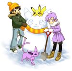  espeon lila_(pokemon) pikachu pokemon pokemon_(anime) satoshi_(pokemon) 