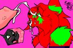  2012 anthro blush canine canine_penis clothing cole_snowfox crossdressing cum cum_in_mouth cum_on_face cumshot dog erection fox gay girly green_eyes hair lip long_hair male open_mouth oral oral_sex orgasm penis plain_background redgreenfluffball sex tongue 