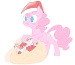  blue_eyes blush candy_cane christmas equine female feral friendship_is_magic fur gift hair hat holidays horse mammal my_little_pony pink_fur pink_hair pinkie_pie_(mlp) plain_background pony presents santa_hat solo txlegionnaire white_background 