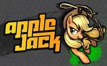  applejack_(mlp) blonde_hair cowboy_hat cutie_mark english_text equine female feral fighting_is_magic freckles friendship_is_magic green_eyes hair hat horse mammal mane6 my_little_pony ornage_fur pony rope smile solo text 