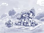  cub diamond_tiara_(mlp) duo equine female feral friendship_is_magic horse kissing mammal my_little_pony necklace picnic pony silver_spoon_(mlp) theofficialwheel young 