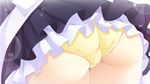  1girl appare!_tenka_gomen_(matsuri)_koi_to_arashi_ha_ooedo_no_hana ass cameltoe close-up game_cg katagiri_hinata panties skirt solo underwear upskirt yellow_panties 