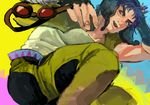  black_hair chaps drawr ezr_(31589499) fingerless_gloves gloves goggles goggles_removed hat jacket jojo_no_kimyou_na_bouken joseph_joestar_(young) male_focus solo 