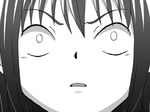  akemi_homura black_hair comic face gogiga_gagagigo greyscale mahou_shoujo_madoka_magica monochrome solo wide-eyed 