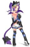  1girl alys_levantine attouteki_yuugi_mugen_souls bat_wings butt_crack compile_heart fukoujiman mugen_souls purple_hair red_eyes tail thighhighs wings 