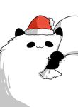  bag hat hong_meiling hong_meiling_(panda) no_humans over_shoulder panda santa_hat seki_(red_shine) solo touhou 