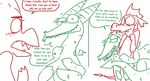  breasts comic crackle_(mlp) dragon female friendship_is_magic garble_(mlp) hug looking_down male multi_limb multiple_arms my_little_pony nervous open_mouth seductive text the_weaver wings young 