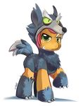  alpha_channel babs_seed_(mlp) cub ende equine female feral friendship_is_magic fur green_eyes hair horse mammal my_little_pony orange_fur plain_background pony purple_hair solo transparent_background wolf&#039;s_clothing wolf's_clothing young 