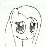  black_and_white equine female fluttershy_(mlp) friendship_is_magic horse kissing mammal monochrome my_little_pony pony sketch smile tg-0 