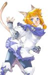  animal_ears blue_eyes blue_mage cat_ears cat_tail facial_mark final_fantasy final_fantasy_xi mithra nasuo224 orange_hair tail 