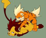  anal anal_penetration claws doggy_position doggystyle duo feral from_behind gay growlithe male nintendo paws penetration penis plain_background pok&#233;mon pok&eacute;mon raichu roy_(raichu) roy_arashi royyy sex video_games 