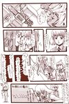  5girls azanael blood blue_drop blush chibi comic dark monochrome multiple_girls nosebleed onomil petsematary senkouji_hagino sweatdrop translation_request tsubael wakatake_mari you_gonna_get_raped yuri 