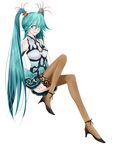  aqua_eyes aqua_hair bad_id bad_pixiv_id china_dress chinese_clothes dress hatsune_miku high_heels highres long_hair mono_(shootingstar-hitomi) project_diva_(series) project_diva_f shoes solo suigyoku_(module) thighhighs twintails vocaloid world's_end_dancehall_(vocaloid) 