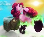  anus changeling chimney equine female friendship_is_magic horse looking_at_viewer mammal my_little_pony pinkie_pie_(mlp) pony pussy smile snow solo surgicalarts transformation 