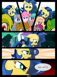  2012 blue_hair comic cutie_mark english_text equine female feral freckles friendship_is_magic green_eyes group hair horn horse killryde mammal milky_way_(character) my_little_pony outside pony text two_tone_hair unicorn 