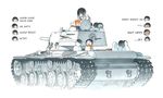  &gt;_&lt; akitsu_taira caterpillar_tracks english ground_vehicle kv-1 military military_vehicle motor_vehicle russian simple_background snowman tank white_background world_of_tanks 