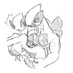  breasts duo erection female from_behind legendary_pok&#233;mon lugia male muscles nintendo nude pecs penis plain_background pok&#233;mon pok&#233;morph pok&eacute;mon size_difference straight surprise video_games white_background zxx3 