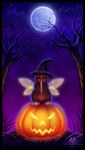  2012 ambiguous_gender avian bird cute dolphydolphiana grass halloween hat holidays hybrid jack_o&#039;_lantern jack_o'_lantern kiwi kiwki light magic_user moon night pumpkin punkin sky star stars tree wings witch witch_hat 