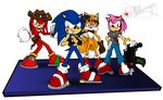  alpha_channel amy_rose anthro belt blue_eyes blue_hair canine clothing echidna eyewear female fingerless_gloves fox gloves goggles green_eyes gun hair hedgehog jeans knuckles_the_echidna looking_at_viewer machine_gun male mammal mentalmyles miles_prower pink_hair purple_eyes ranged_weapon scarf sega shirt smile sonic_(series) sonic_the_hedgehog video_games weapon 