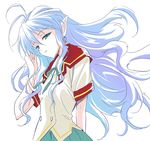  agahari character_request green_eyes l_no_kisetsu long_hair pointy_ears solo very_long_hair white_background 