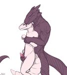 albino amit anthro claws cum duo erection from_behind gay gecko handjob invalid_tag leopard_gecko licking lizard male monochrome nude penis plain_background reach_around reptile scalie sex size_difference sketch standing tongue white_background 