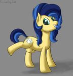  blue_hair breasts cutie_mark equine female freckles green_eyes hair horse looking_at_viewer mammal milky_way_(character) my_little_pony nipples plain_background pony smile solo teats two_tone_hair 