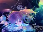  bad_id bad_pixiv_id blue_eyes earth epaulettes glowing hair_ornament hairclip katou_marika long_hair miniskirt_pirates pink_hair pirate shounen_democratica skull_and_crossbones smile solo space star 