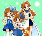  3girls lowres mii_(pokemon) mii_snowdon multiple_girls nintendo pokemon pokemon_(anime) 