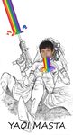  artz black_hair boy gun rainbow spread_legs uzi yaoi yaoi_masta 