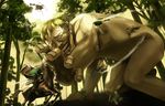  6+boys battle character_request fantasy forest giant horse kanikajika multiple_boys multiple_girls nature shingeki_no_kyojin three-dimensional_maneuver_gear titan_(shingeki_no_kyojin) 