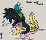  butt changeling deep_throat dialog dickgirl domination english_text equine fellatio female feral fluttershy_(mlp) forced friendship_is_magic horse intersex lazybutts lesbian mammal my_little_pony oral oral_sex pegasus pony queen_chrysalis queen_chrysalis_(mlp) rape sex text wings 
