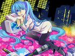  alcohol bad_id bad_pixiv_id bag blouse blue_eyes blue_hair city fishnets formal glasses handbag hatsune_miku high_heels lights lipstick long_hair makeup nn_nn one_eye_closed shoes skirt solo suit television thighhighs twintails very_long_hair vocaloid wine 