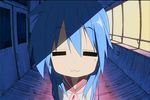  :3 =_= aspect_ratio blue_hair cap izumi_konata lucky_star ova 