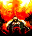  bangs fire fujiwara_no_mokou long_hair solo toriko_(hatoriko) touhou very_long_hair 